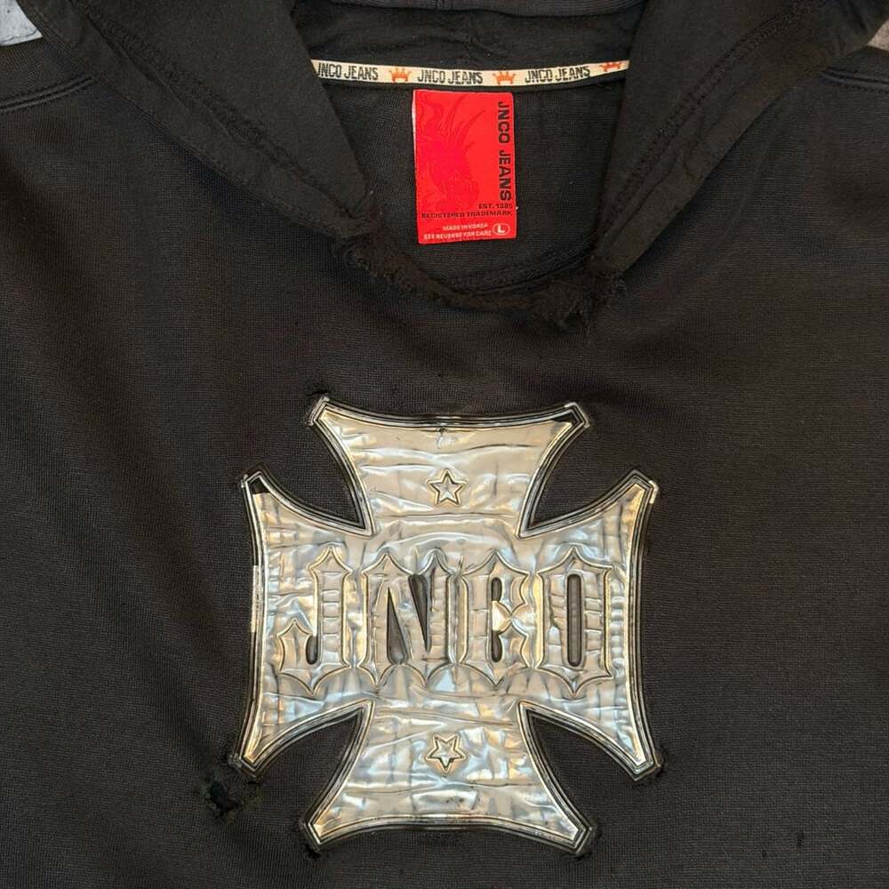 Rare Vintage JNCO Jeans Iron Cross Hoodie 🖤
